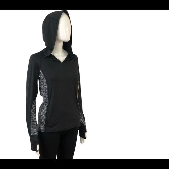 Mono b Womens size L athletic top long sleeve Hoodie Dri Fit running sport wear - Picture 7 of 12